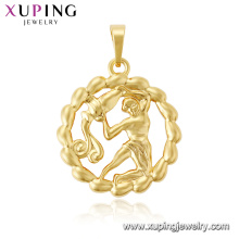 33756 Xuping Dubai 24k chapado en oro de moda 12 horóscopo nuevo diseño colgante